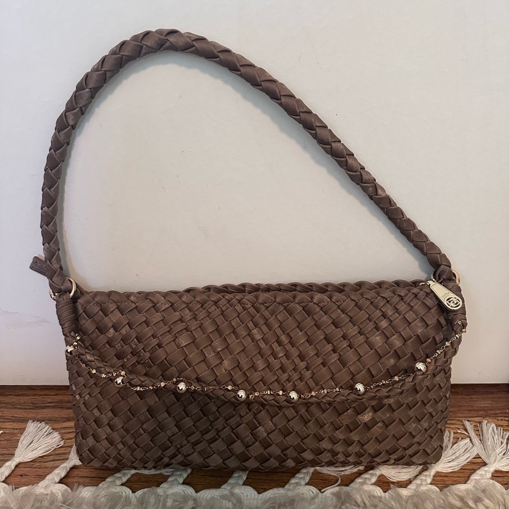 Dune London Woven Shoulder bag in Brown